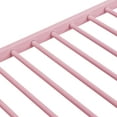 thumbnail image 6 of Twin Over Twin Bunk Bed Frame with trundle, Heavy-Duty Metal Bunk Bed with Safety Guard Rails and Ladder for Bedroom, Apartment, Dorm, Can be Divided into 2 Beds, Mattress Not Included, Pink, 6 of 9