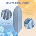 thumbnail image 3 of Elegear Cooling Pillowcases, Summer Pillowcase with Japanese Q-Max 0.55 Cooling Fiber, Double-Sided Design Standard Pillow Case with Hidden Zipper, 2 Pack, Blue, 3 of 8