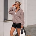 thumbnail image 3 of SUNBS Womens Fleece Jackets Zip Up Oversized Sweatshirts Winter Clothes Long Sleeve Sherpa Fall Outfits Fashion, 3 of 9