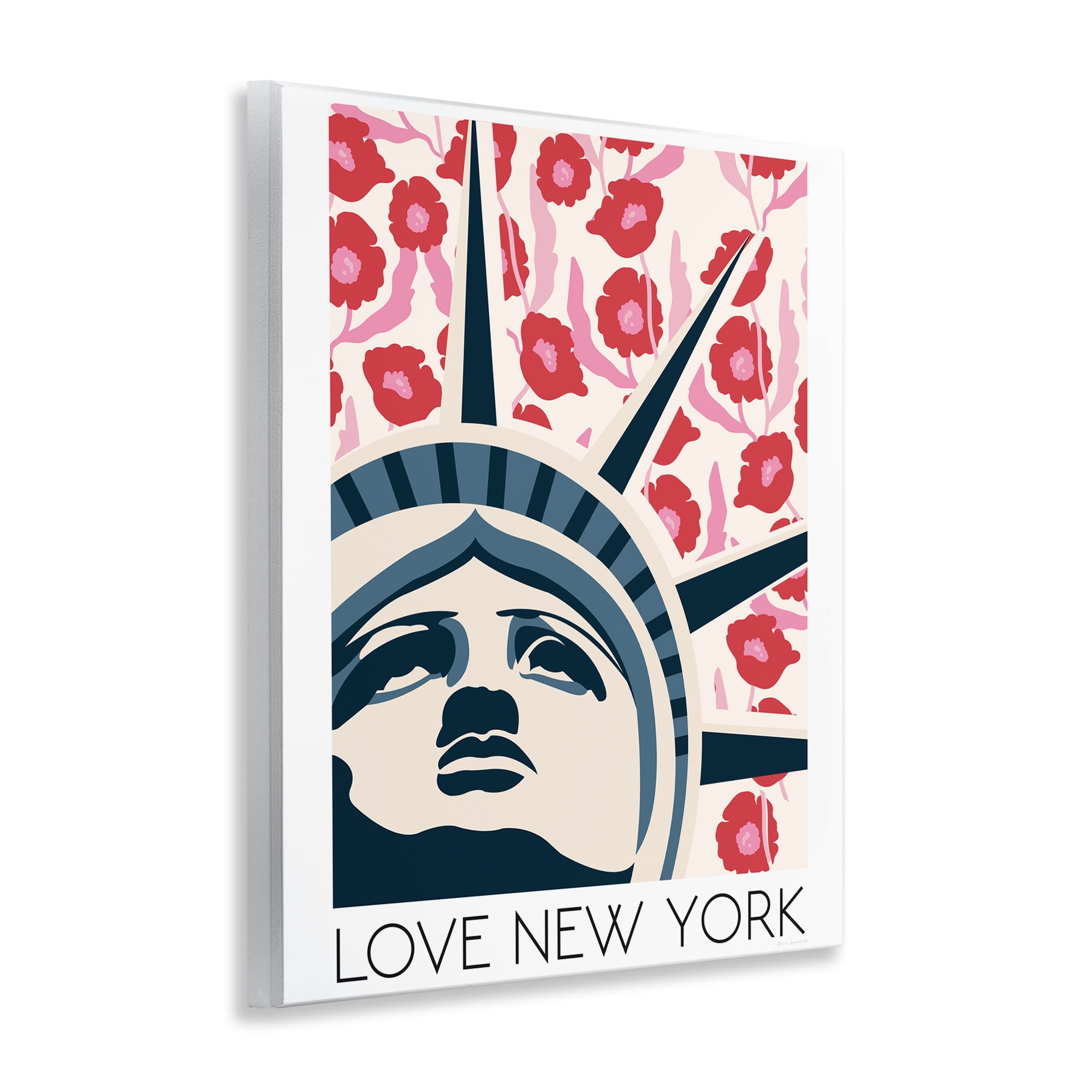 Stupell Industries Groovy Florals Love New York Wall Plaque Art, design by Omar Escalante