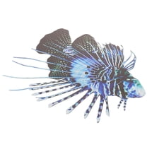 PTOOTP Blue Fish Wall Pendant Metal Hanging Ornament Iron Art for Bedroom Decoration