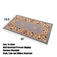 thumbnail image 3 of Kitchen & Bathroom Mat, Fleur De Lis Floral Design Slip Resistant Backing, Gray, 19.5''X32'', 3 of 3