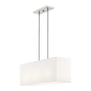 Livex Lighting Summit 3 Light Linear Chandelier in Brushed Nickel