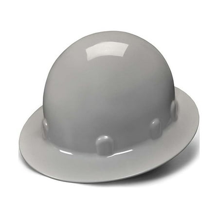 Gray-Sleek Shell Full Brim 4 Pt Ratchet Suspension