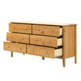 thumbnail image 4 of Home Source 32.5" 6-Drawer Chest for Bedroom - Premium Dressers Bedroom Furniture - Spacious Chest of Drawers in Sturdy Solid Pinewood/MDF, 4 of 5