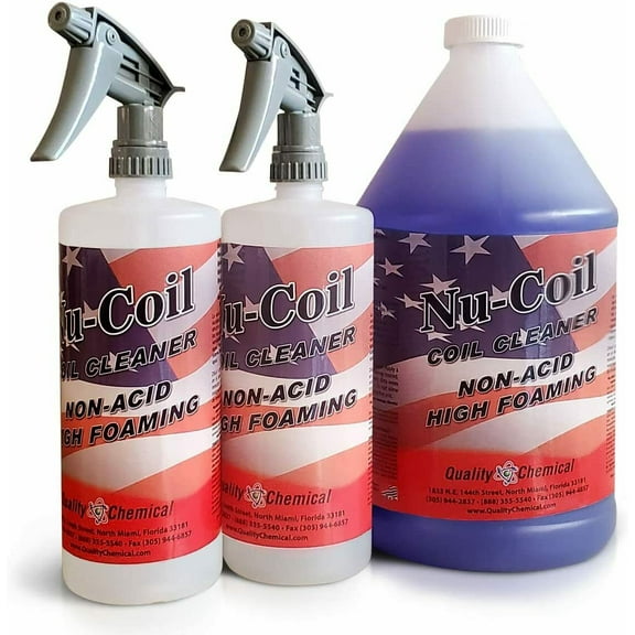 Nu-Coil Concentrated Air Conditioner Coil Cleaner / 1 Gallon Combo