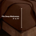 thumbnail image 6 of Bare Home Cozy Fleece Sheet Set - Extra Plush Polar Fleece - Deep Pocket - Full, Cocoa, 6 of 10