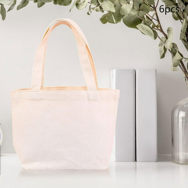 Canvas Tote Blank Canvas Tote Bags Grocery Shopping Bag Heavy Duty Sturdy Canvas Fabric Bags with Handle Reusable Washable Lightweight Multipurpose Totes Grocery Bag Handbag Goody Bags for S Walmart.c...