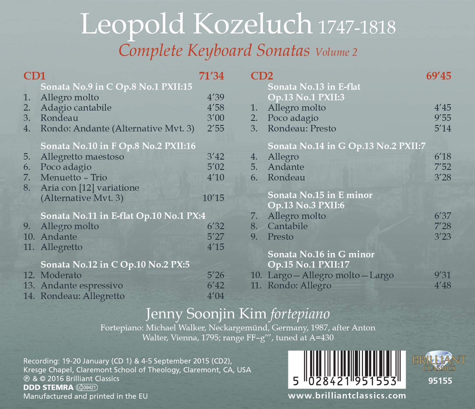 Kozeluch / Kim - Kozeluch: Complete Keyboard Sonatas V2 - Music & Performance - CD
