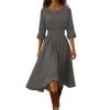 thumbnail image 1 of QIUOMBBP Robe d'Été Décontractée pour la Marche en Plein Air Gris Foncé m, 1 of 1