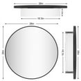 thumbnail image 3 of WallBeyond Bathroom Medicine Cabinet with Round Mirror Aluminum Framed 28", Black, 3 of 5