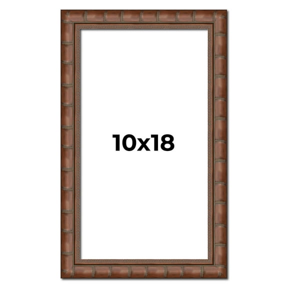 10x18 Dark Brown Bamboo Real Wood Picture Frame Width 1.5 inches | Interior Frame Depth 0.5 inches