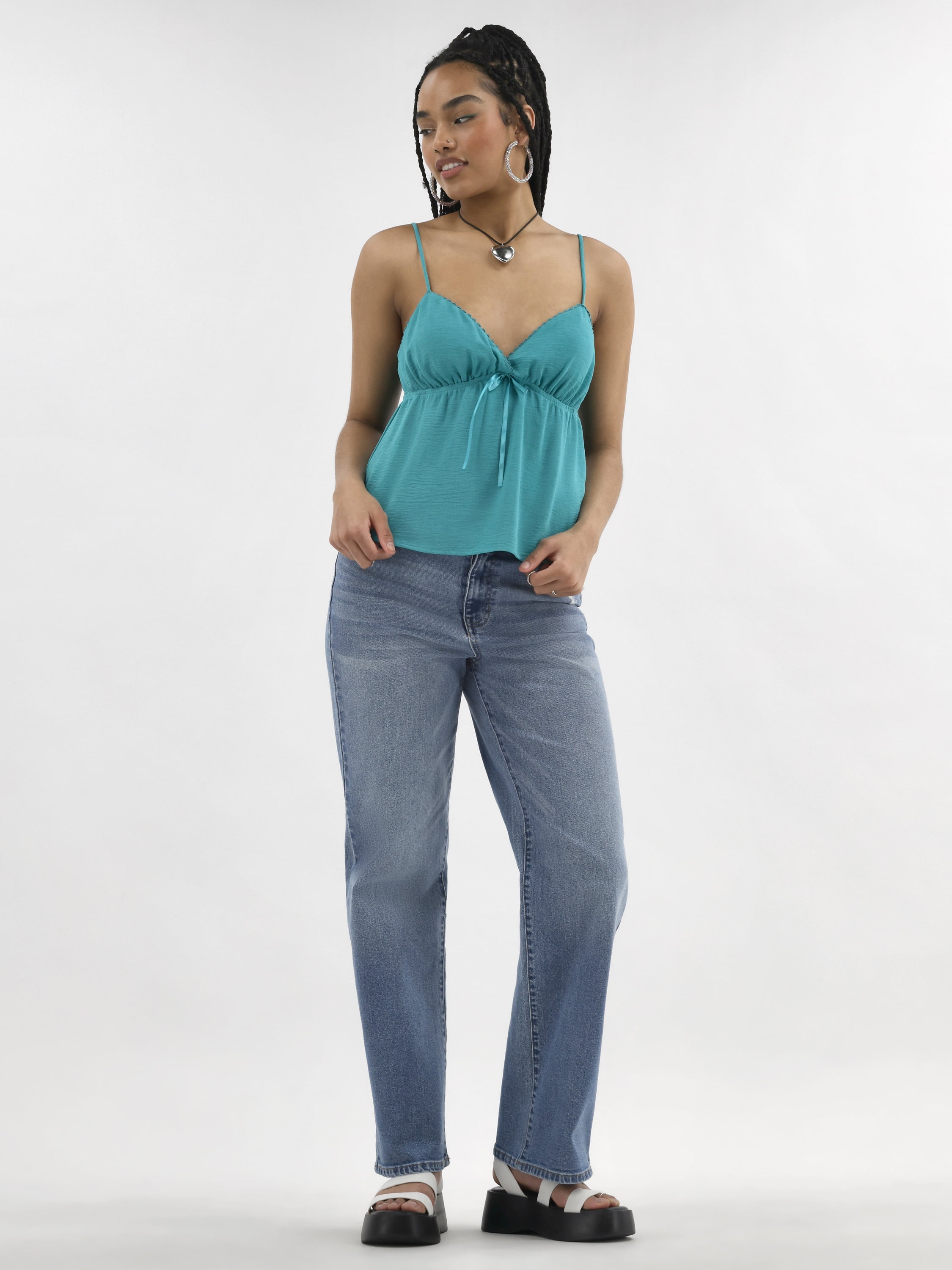 No Boundaries Babydoll Tank Top, Women's