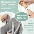 thumbnail image 2 of 6-in-1 Convertible Baby High Chair, Toddler Feeding Chair with 5-Point Safety Harness, Removable Double Tray, Beech Wood Legs, Footrest, PU Cushion, 55 lb Capacity for 6 Months-6 Years Gray, 2 of 10
