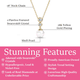 thumbnail image 3 of Cate & Chloe Genevieve 18k Yellow Gold Plated Necklace with Pearl and Swarovski Crystals for Women, 3 of 8