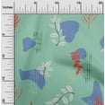 thumbnail image 2 of oneOone Cotton Jersey Dusty Teal Green Fabric Abstracts Diy Clothing Quilting Fabric Print Fabric By Yard 58 Inch Wide, 2 of 6