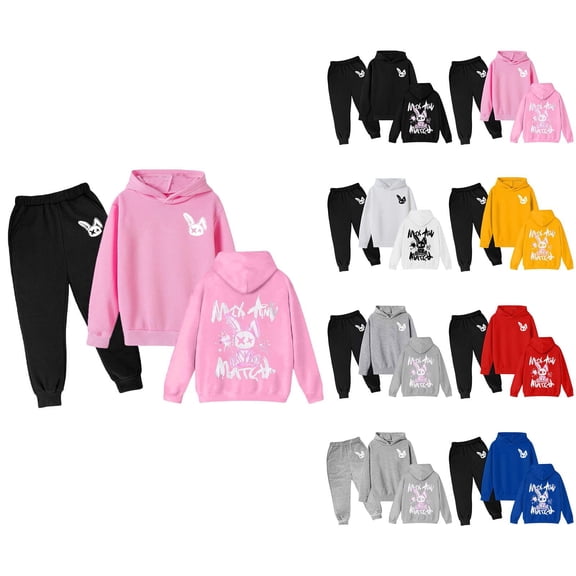 Toddler Girl Outfits Fall Graphic Long Sleeve Hoodies Hoody Sweatshirt Drawstring Pants Oversized Fall Kids 2 Piece Outfit