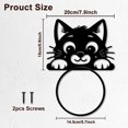 thumbnail image 2 of Cute Cat Metal Towel Ring Cute Animal Towel Holder Peeping Cat Bath Towel Ring for Wall Black Art Towel Rack Wall Mounted for Bathroom Kitchen Towel Hanger Home Decors Gift, 2 of 5