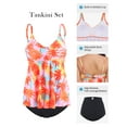 thumbnail image 6 of RELLECIGA Women's Swimsuit Set V Neck Tankini Top with High Waisted Full Coverage Bottom Two Piece Bathing Suit Size L, 6 of 10