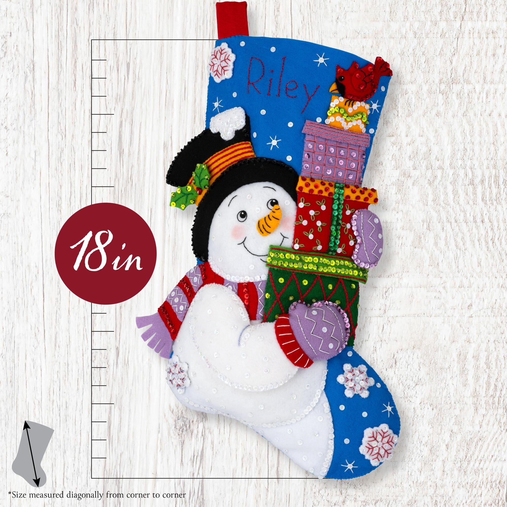 Bucilla Holiday Gift Tower 18 in Multicolor Felt Stocking Kit