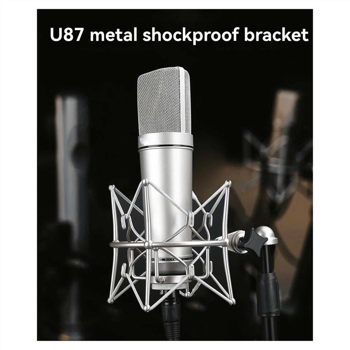 U-87 Microphone Shock Mount Compatible with U-87 AI Noise Reduction Studio Recording Accessory,1 * Microphone Shock Mount