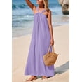 thumbnail image 3 of Vestido de verano PRETTYGARDEN 2025 para mujer, sin mangas, con tiras, morado, 3 of 9