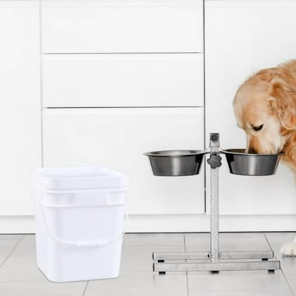 White Food Grade Bucket with Airtight Lids, Plastic Painting Can Square Oil Tub, 3 Gallon Plastic Bucket, All Purpose Pail with Handle (4 Pack)