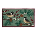 thumbnail image 1 of Indoor/Outdoor Hooked Rug, Bird and Pincone 42"x24", 1 of 1
