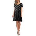 thumbnail image 2 of Aayomet Plus Size Dress For Women Women's Shirred Ruffle Long Sleeve Mini Dress Square Neck Flowy A Line Short Dresses,Black XXL, 2 of 5
