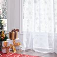thumbnail image 4 of Curtainking Snowflake Christmas Curtains for Living Room Sheer Curtains Rod Pocket Drapes for Bedroom Xmas Curtians 96 Inches Long 2 Panels Set Winter Curtains Off White, 4 of 8