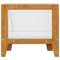 thumbnail image 2 of vidaXL Sectional Corner Sofa & Cream White Cushions Solid Acacia Wood, 2 of 7