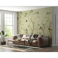 thumbnail image 2 of Muravie Peanut Green Bird and Flower 3D Wallpaper, 2 of 3