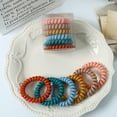 thumbnail image 6 of 6PCS Spiral Hair Ties, Coil Hair Ties, Phone Cord Hair Ties, Ponytail Hair Coils No Crease, 6 of 8