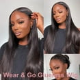 thumbnail image 2 of ISEE HAIR HD Lace Front Wig Wear & Go Glueless Lace Wig Brazilian Straight Lace Wigs For Women No Glue 4x6 Lace Pre Cut Wig Human Hair Wigs Transparent Lace Closure Wigs 180% Density 22 Inch, 2 of 9