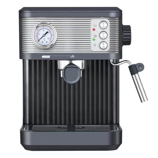 20Bar Espresso Coffee Machine - Semi-Automatic Cappuccino Maker with Milk Frother, Compact Home Coffee Brewer for Ground Coffee & Pods, 1350W Fast Heating