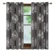 thumbnail image 1 of Deconovo Cortinas opacas con diseño floral en gris oscuro, 132 x 160 cm, con aislamiento térmico, 1 of 7