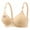 Beige, variant on Xunlbb Wireless Bras for Women, Bras for Women No Underwire Women's Non Steel Ring Style Printed Gathered Middle Button Breathable Underwear Daily Bra M-3XL