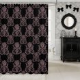 thumbnail image 2 of Manfei Hippie Damask Shower Curtain 72Wx84L,Exotic Style Bathroom Shower Curtain, 2 of 6
