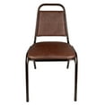 thumbnail image 2 of Banquet Chair - Trapezoid| Brown Vinyl on Copper Vein Frame, 2 Chair Bundle by Chivari, 2 of 7