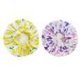 thumbnail image 1 of 2pcs Double Layer Shower Hat Chic Bathing Waterproof Hair Protective Caps Bath Hat for Women Ladies Female (Butterfly Pattern + Lemon Pattern), 1 of 7