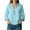 Blue, variant on Button Front Shirts for Women Pocked Cotton-Linen Stand Collar T-Shirt Long Sleeve Blouse Tops Solid Casual Tees Lightweight Loose Outfits Spring Summer Clothes 2026 Pink S