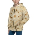 thumbnail image 2 of Pofeuu Taco Tortillas Print Teenage Zipper Hoodie Sweatshirts Hooded Casual Jackets With Pocket For Boys Girls-Small, 2 of 6