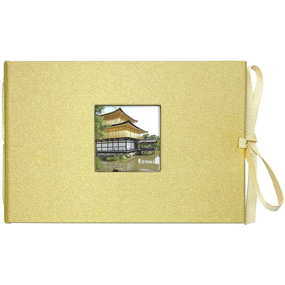 ZMLEVE Noci Small 4x6 Photo Album, Holds 24 Photos, Ideal for Weddings and Baby Books, Gold