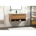 thumbnail image 2 of Elegant Decor Roman 40" Aluminum MDF Single Bathroom Vanity in Walnut Brown, 2 of 8