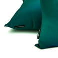 thumbnail image 2 of Peacock Green Decorative Lumbar Pillow Cover 12"x14" | Pack of 2 Modern Art Silk Oblong Cushion Cover | Solid,Two Tone Silk Pillowcases for Bed, Couch & Sofa, Modern Home Décor - Peacock Green Luxury, 2 of 9