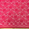 thumbnail image 2 of Stretch French Lace Embroidered Floral Florence 58" Wide Fabric (Fuchsia), 2 of 4