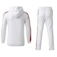 JUUYY Men's Spring Winter Patchwork Sweatshirt Top Pants Sets Suit