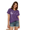 thumbnail image 4 of Dandelion Print Women's T Shirts Cute Graphic Tees Short Sleeve Summer Cotton Tops, 4 of 6