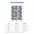 thumbnail image 4 of Throw Blanket for Couch Sofa and Bed, Tropical Leaves Super Soft Plush Throw Blanket, Fuzzy Cuteness Comfy Warm Washable Flannel Blanket & Throws for All Season 40"x30", 4 of 5