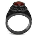 thumbnail image 3 of Men's Black IP Stainless Steel Wide Band US Military MC Ruby CZ Ring - Size 12, 3 of 6